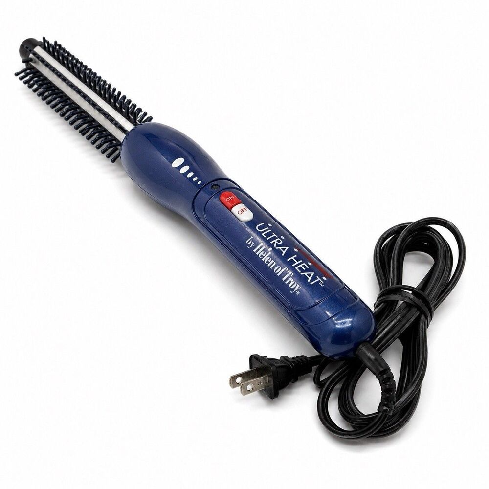 Helen of Troy 1" Model 6604 Heated Hot Air Curling Iron Brush Rare Model # Blue